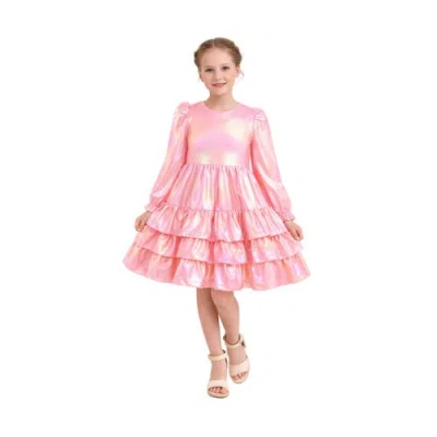 Mimi Tutu Babies'  Metallic Ruffle Party Dress In Pink