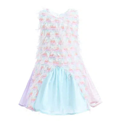 Mimi Tutu Kids'  Multicolor Rainbow Quilted Dress