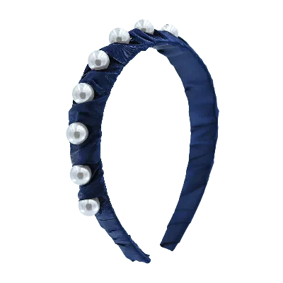 Mimi Tutu Navy Pearl Studded Headband