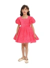 Mimi Tutu Paraiso Puff-sleeve Dress In Fuchsia