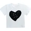Mimi Tutu Kids'  Pearl Heart Applique T-shirt In White