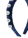 Mimi Tutu Pearl-studded Headband In Blue