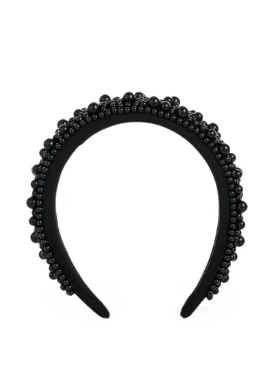 Mimi Tutu Kids' Pearl-embellished Headband In Black