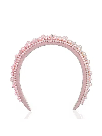 Mimi Tutu Kids' Pearl-embellished Headband In Pink