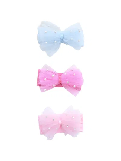 Mimi Tutu Babies' Pearl-embellished Headbands (pack Of Three) In Multi