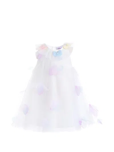 Mimi Tutu Kids' Petal-appliqué Tulle Dress In White