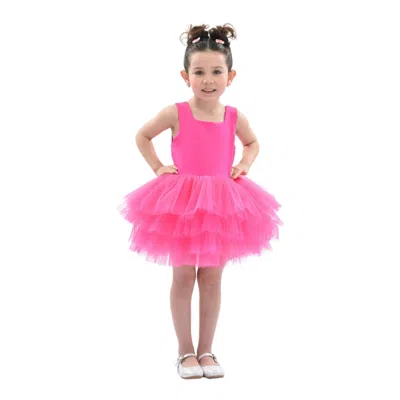 Mimi Tutu Kids'  Pink Rouge Solid Tutu Dress