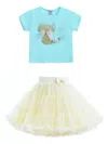 Mimi Tutu Piper Cat Skirt Set In Blue
