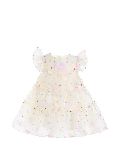Mimi Tutu Kids' Polka-dot Tiered Dress In Multi