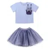 Mimi Tutu Purple Glimmer Applique Outfit