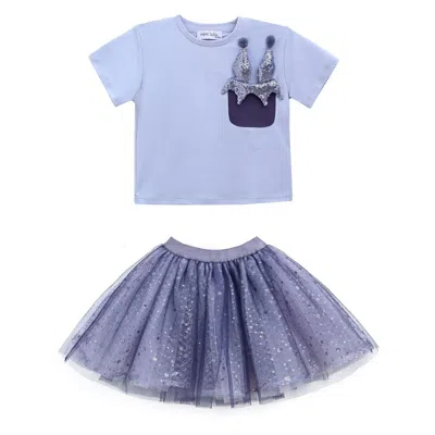 Mimi Tutu Babies'  Purple Glimmer Applique Outfit