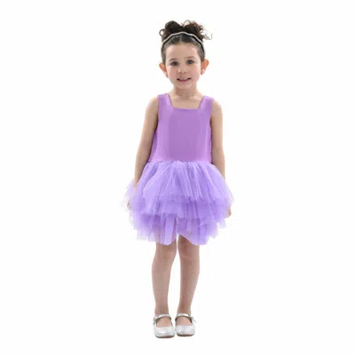 Mimi Tutu Kids'  Purple Iris Solid Tutu Dress