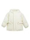 Mimi Tutu Quilted Bow-appliqué Pocket Coat In White