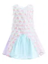 Mimi Tutu Rainbow Quilted Dress In Blue
