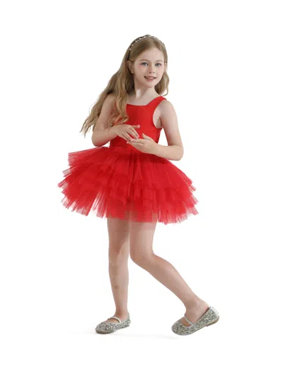 Mimi Tutu Kids'  Red Layered Leotard