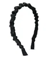 Mimi Tutu Rhinestone Ruffled Headband In Black
