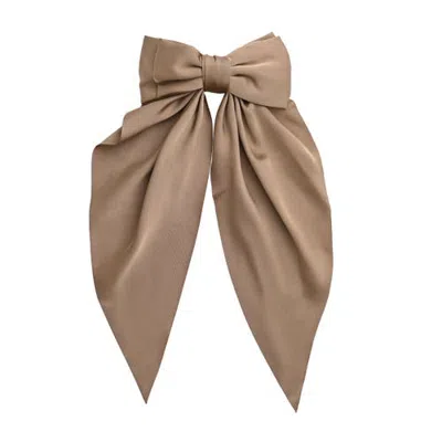 Mimi Tutu Kids'  Ribbon Bow Hair Clip In Brown