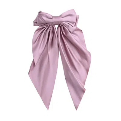 Mimi Tutu Kids'  Ribbon Bow Hair Clip In Purple