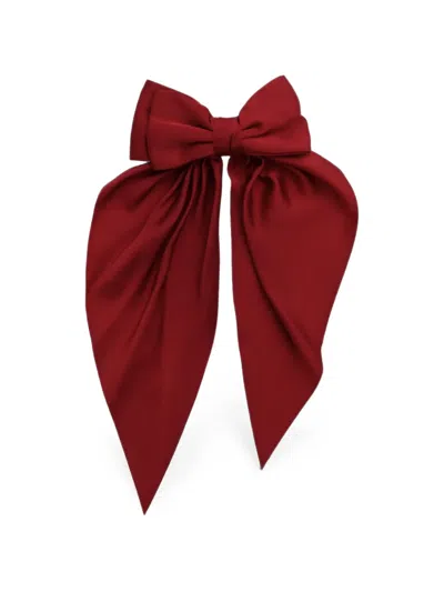 Mimi Tutu Kids' Ribbon Bow Hair Clip In Burgundy