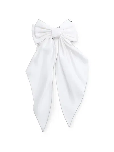 Mimi Tutu Kids' Ribbon Bow Hair Clip In White