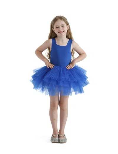 Mimi Tutu Kids'  Royal Blue Layered Leotard