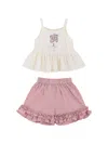 Mimi Tutu Ruffle Short Set In White