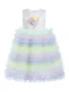Mimi Tutu Ruffle Tiered Pom Dress In Blue