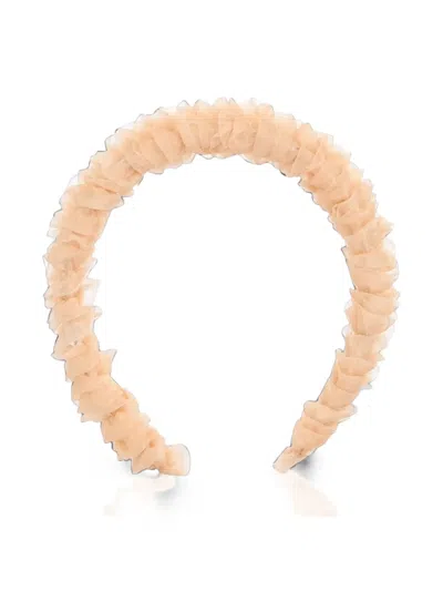 Mimi Tutu Kids' Ruffled Sheer Headband In Orange