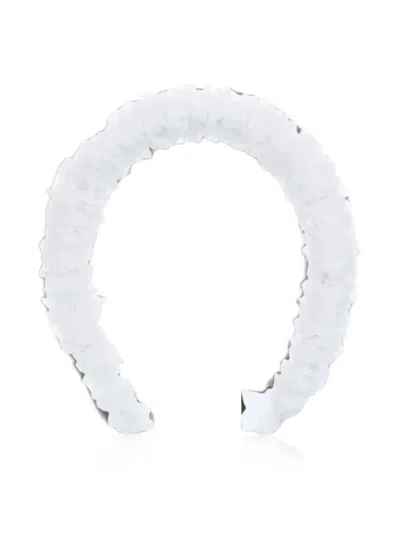Mimi Tutu Kids' Ruffled Sheer Headband In White