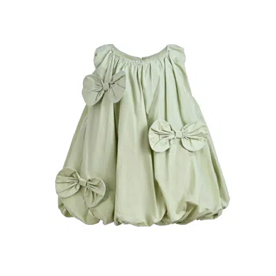 MIMI TUTU MIMI TUTU SAGE SLEEVELESS BOW DRESS