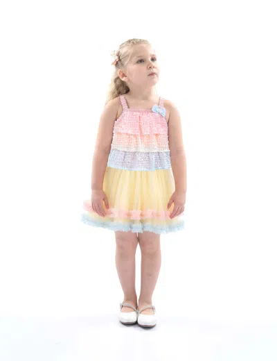 MIMI TUTU MIMI TUTU SALMON SUNSET LAYERED DRESS SET