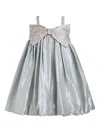 Mimi Tutu Satin Pleated Dress In Gray