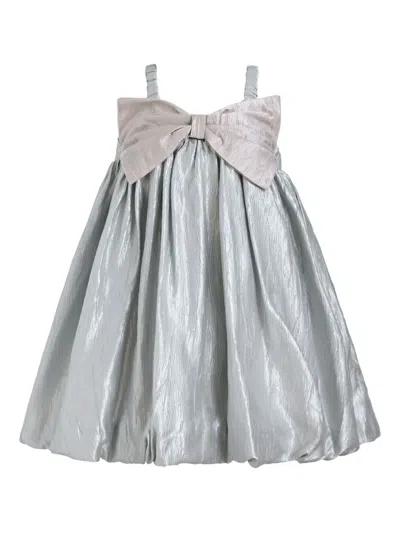 Mimi Tutu Kids' Satin Pleated Dress In Gray