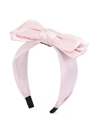 Mimi Tutu Kids' Satin-finish Bow Headband In Pink