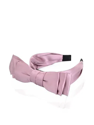 Mimi Tutu Kids' Satin-finish Bow Headband In Pink