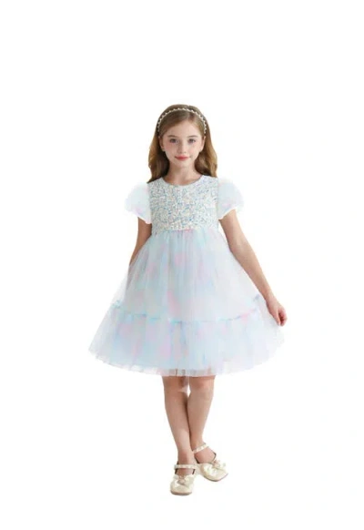 Mimi Tutu Kids'  Sequin Color Bloom Dress In Blue