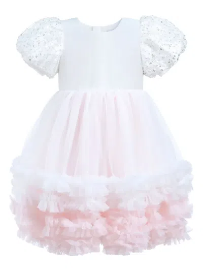 Mimi Tutu Kids' Sequin-embellished Tulle-overlay Dress In Pink