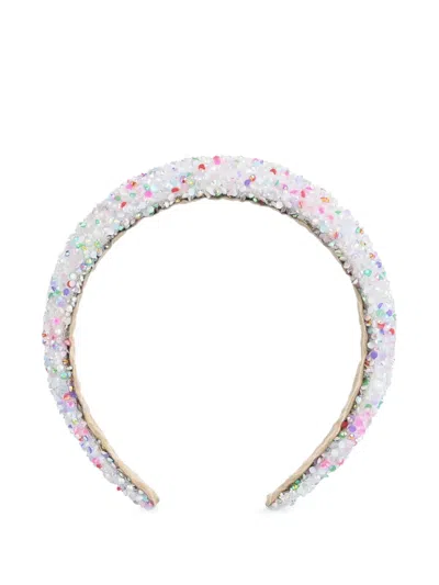 Mimi Tutu Kids' Sequin-embellished Padded Headband In White