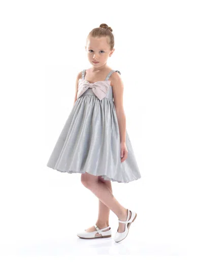 Mimi Tutu Kids'  Silver Shining Satin Dress