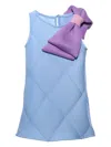 Mimi Tutu Skylar Bow Quilted Dress In Blue
