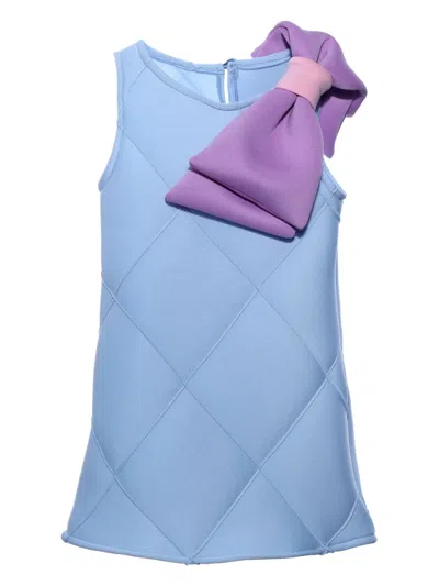 Mimi Tutu Kids' Skylar Bow Quilted Dress In Blue