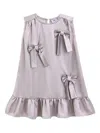Mimi Tutu Sofia Bow-embellished Ruffled Dress In Brown