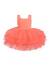 Mimi Tutu Square-neck Sleeveless Tutu Dress In Orange