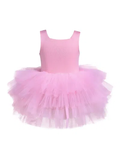 Mimi Tutu Kids' Square-neck Sleeveless Tutu Dress In Pink