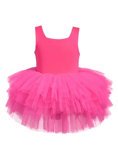 Mimi Tutu Kids' Square-neck Sleeveless Tutu Dress In Pink