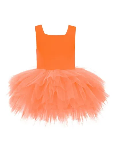 Mimi Tutu Kids' Square-neck Tutu Dress In Orange