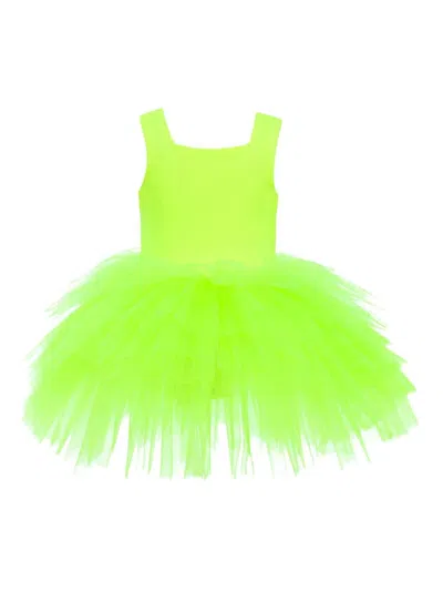 Mimi Tutu Kids' Square-neck Tutu Dress In Yellow