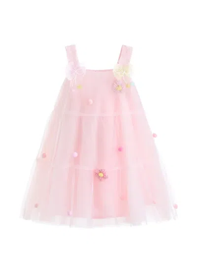 Mimi Tutu Kids' Suvanna Pom-pom Tulle Dress In Pink