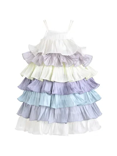 Mimi Tutu Kids' Talia Ruffled Dress In Multi