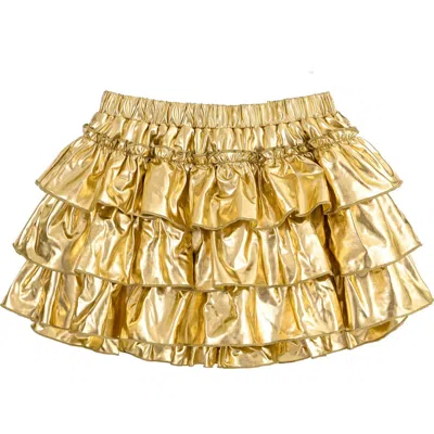 Mimi Tutu Babies'  Tiered Mini Skirt In Gold